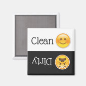 Dishwas Clean/Dirty Emoji Magnet (Voorkant / Achterkant)