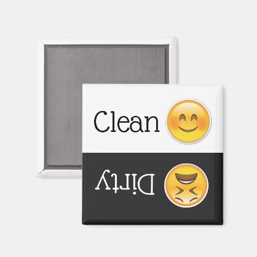 Dishwas Clean/Dirty Emoji Magnet (Voorkant / Achterkant)