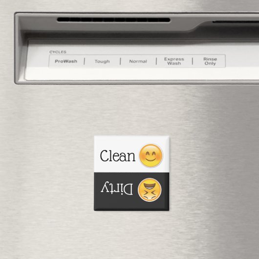 Dishwas Clean/Dirty Emoji Magnet (Insitu (Vaatwasser))