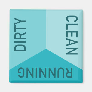 Dishwas Kantoor Kitchen Clean Dirk Omkeerbaar Magneet
