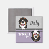 Dishwasher Clean Dirty Bernese Mountain Dog Magneet (Voorkant / Achterkant)