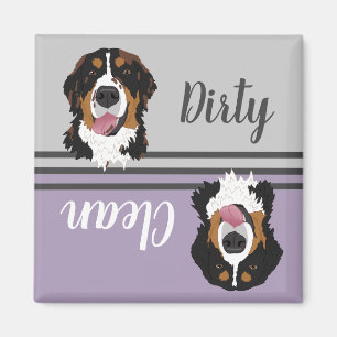 Dishwasher Clean Dirty Bernese Mountain Dog Magneet