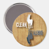 Dishwasher Clean Dirty Dishes Chores Horse Equine Magneet (Voorkant / Achterkant)