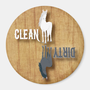 Dishwasher Clean Dirty Dishes Chores Horse Equine Magneet