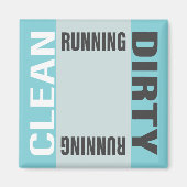 Dishwasher Clean Dirty Running Kitchen Office Magneet (Voorkant)