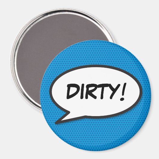 Dishwasher Dirty Fun Retro Comic Book Pop Art Magneet (Voorkant / Achterkant)