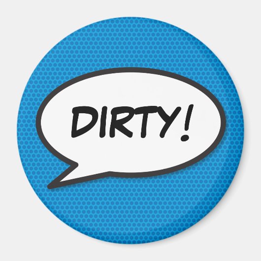 Dishwasher Dirty Fun Retro Comic Book Pop Art Magneet (Voorkant)