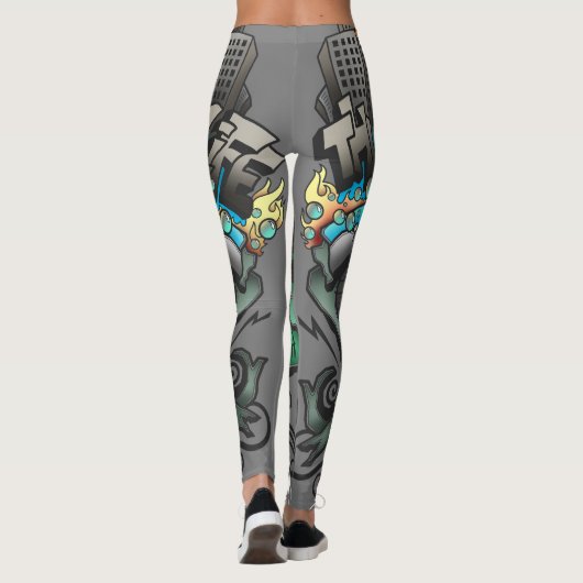 Dishwasher Graffiti Drawing Leggings (Achterkant)