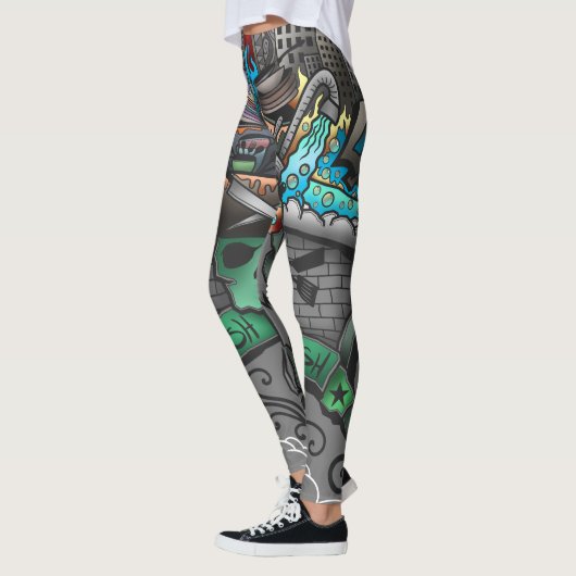 Dishwasher Graffiti Drawing Leggings (Links)