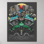 Dishwasher Graffiti Drawing Poster (Voorkant)