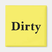 Dishwasher magnet - Dirty (Voorkant)
