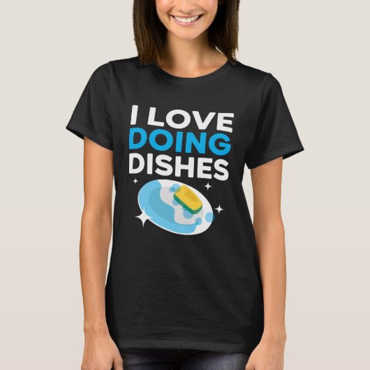 Dishwashing Job Profession Restaurant Employee Dis T-shirt (Voorkant)