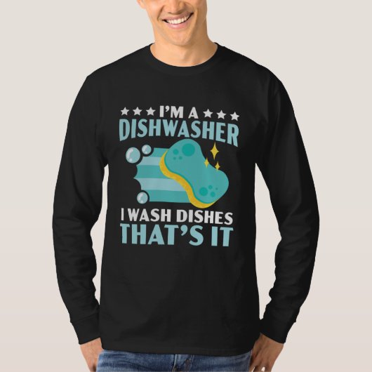 Dishwashing Job Profession Restaurant Employee Dis T-shirt (Voorkant)