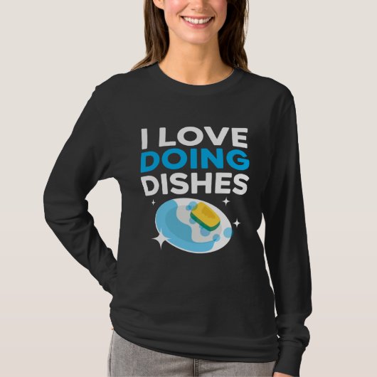 Dishwashing Job Profession Restaurant Employee Dis T-shirt (Voorkant)