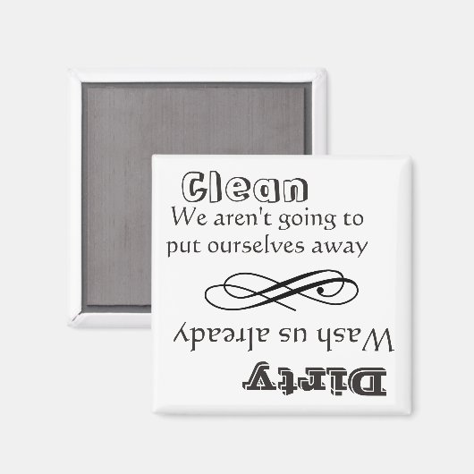 Dishwasmachine Clean Dirty Magnet (Voorkant / Achterkant)