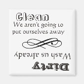 Dishwasmachine Clean Dirty Magnet (Voorkant)