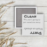 Dishwasmachine Clean Dirty Magnet Funny<br><div class="desc">Dit leuke kaleidoscoopontwerp is gemaakt door digitaal een van mijn unieke vloeiende acrylschilderijen te wijzigen. Het kan worden gepersonaliseerd door op de knop Aanpassen te klikken en de naam, initialen of woorden te wijzigen. U kunt de tekstkleur en de stijl ook veranderen of de tekst voor een slechts ontwerp van...</div>