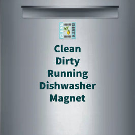 Dishwasmachine Clean Dirty Running Lemon Kitchen Magneet