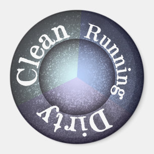 Dishwasmachine Clean Dirty Running Organisator Magneet