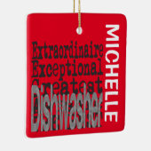 Dishwasmachine Extraordinaire CUSTOM Keramisch Ornament (Rechts)