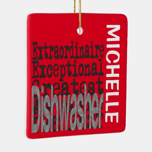 Dishwasmachine Extraordinaire CUSTOM Keramisch Ornament (Rechts)