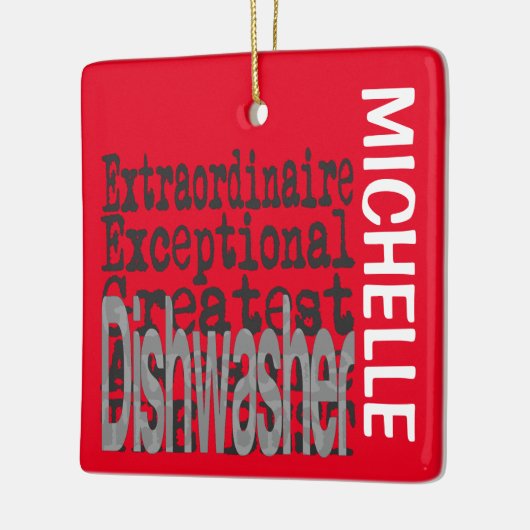 Dishwasmachine Extraordinaire CUSTOM Keramisch Ornament (Links)