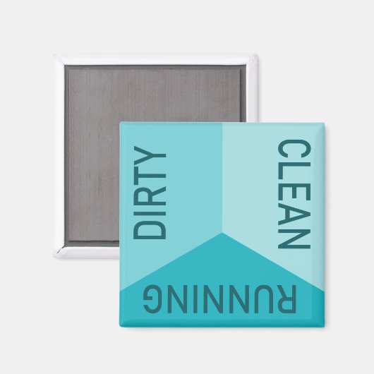 Dishwasmachine Kantoor Kitchen Clean Dirty Omkeerb Magneet (Voorkant / Achterkant)