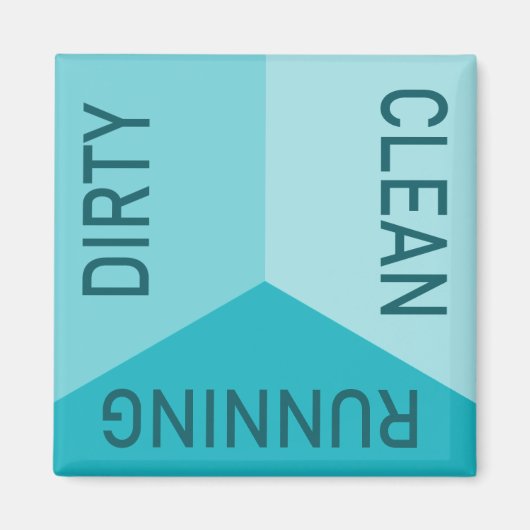 Dishwasmachine Kantoor Kitchen Clean Dirty Omkeerb Magneet (Voorkant)