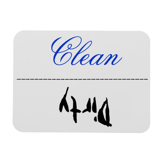 Dishwasmachine Magnet Clean Dirty Magneet (Horizontaal)