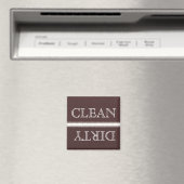 Dishwasmachine Magnet Clean en Dirty Brown & White (Insitu (Vaatwasser))