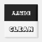 Dishwasmachine Magnet Clean of Dirty (Voorkant)