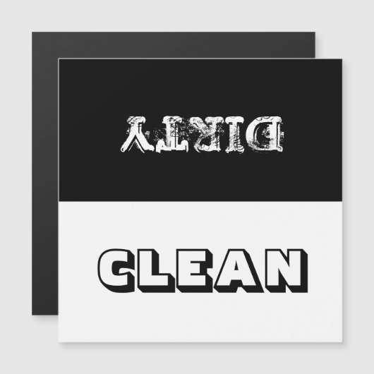 Dishwasmachine Magnet Clean of Dirty (Voorkant / Achterkant)