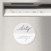 Dishwasmachine Magnet Dirty Clean Modern Wood (Insitu (Vaatwasser))