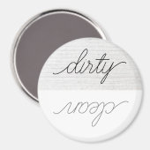 Dishwasmachine Magnet Dirty Clean Modern Wood (Voorkant / Achterkant)