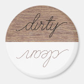 Dishwasmachine Magnet Dirty Clean Modern Wood (Voorkant)