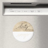 Dishwasmachine Magnet Dirty Clean Modern Wood (Insitu (Vaatwasser))