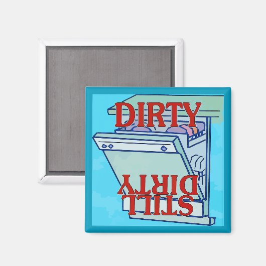 Dishwasmachine Magnet, DIRTY Magneet (Voorkant / Achterkant)
