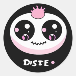 Disie Cute Monster Ronde Sticker