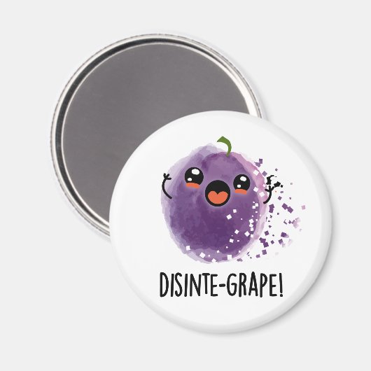 Disinte-druif Funny Disintegration Grape Pun Magneet (Voorkant / Achterkant)