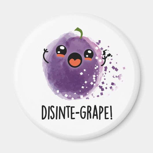 Disinte-druif Funny Disintegration Grape Pun Magneet (Voorkant)