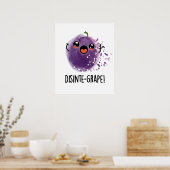 Disinte-druif Funny Disintegration Grape Pun Poster (Keuken)