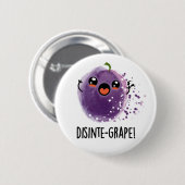 Disinte-druif Funny Disintegration Grape Pun Ronde Button 5,7 Cm (Voorkant /achterkant)