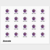 Disinte-druif Funny Disintegration Grape Pun Ronde Sticker (Vel)