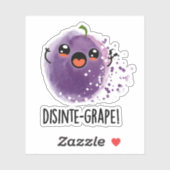 Disinte-druif Funny Disintegration Grape Pun Sticker (Vel)