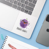 Disinte-druif Funny Disintegration Grape Pun Sticker (Laptop met iPhone)