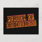 Disinterest Briefkaart (Voorkant)