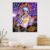 DISK GIRL POSTER (Keuken)