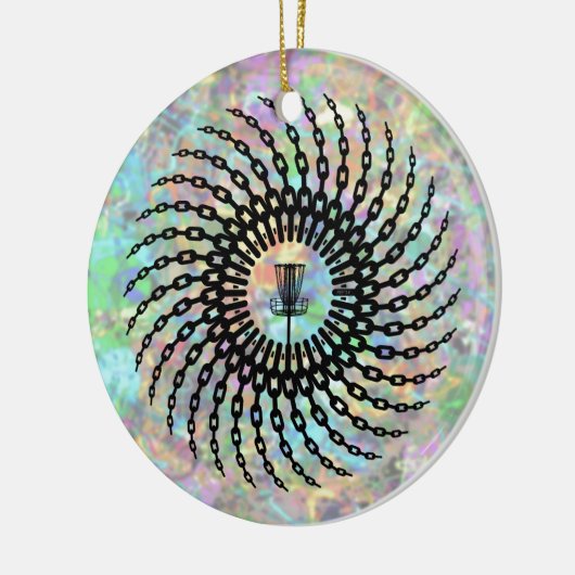 Disk Golf Basket Chains Keramisch Ornament (Links)