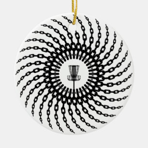 Disk Golf Basket Chains Keramisch Ornament