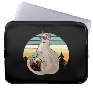 Disk Golf Basket Funny Cat Gift Player Laptop Sleeve